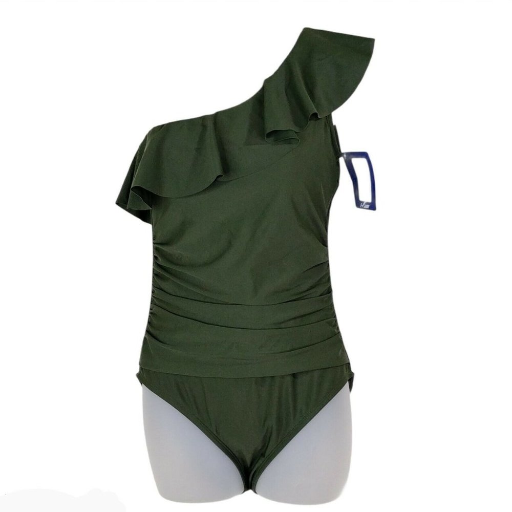 Women's One Piece Swimsuits Shoulder Swimwear Asym